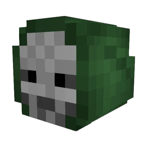 Apollioli Minecraft avatar head, 3D render