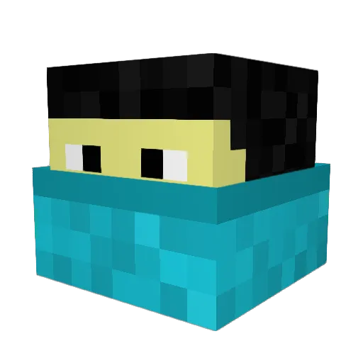 Apollo1223 Minecraft avatar head, 3D render