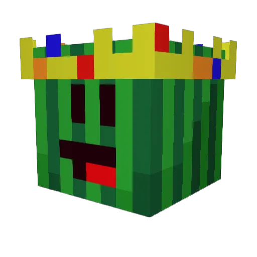 Apollo1_ Minecraft avatar head, 3D render