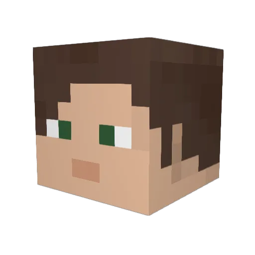 Apollo2916 Minecraft avatar head, 3D render
