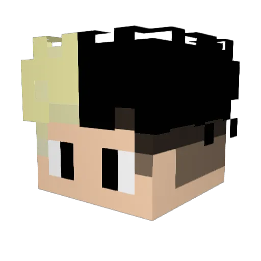 ApolloCiffer Minecraft avatar head, 3D render