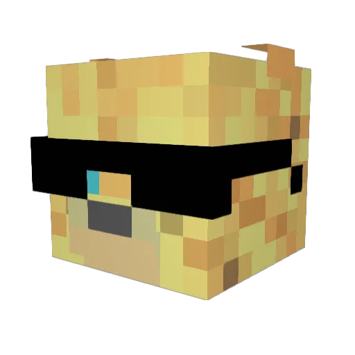 ApolloJaguar Minecraft avatar head, 3D render