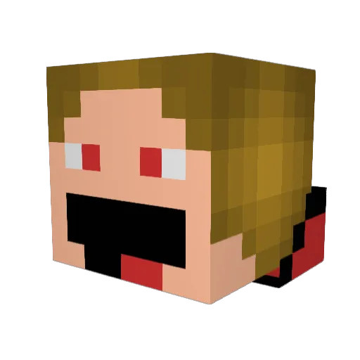 ApolloLeader Minecraft avatar head, 3D render