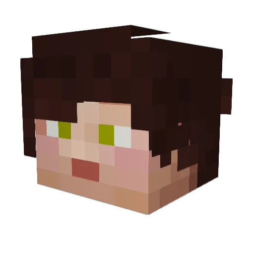 ApolloTheHealer Minecraft avatar head, 3D render