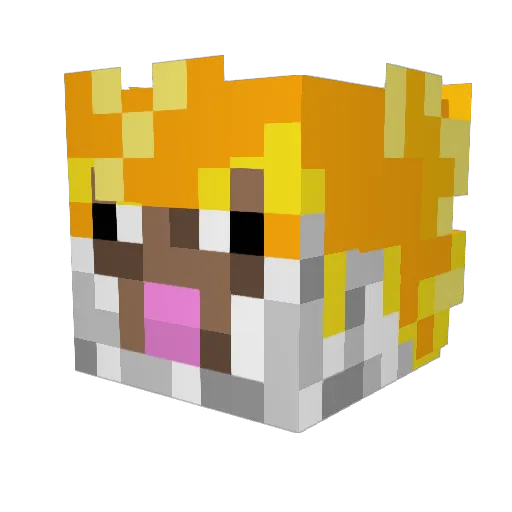 Apollo_Saint Minecraft avatar head, 3D render