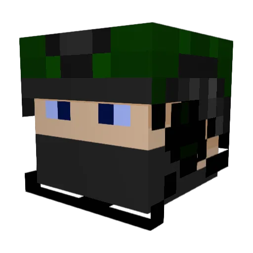 Apolloin112 Minecraft avatar head, 3D render