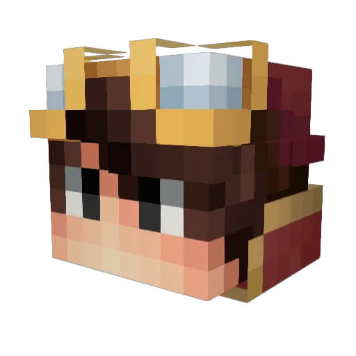 Apollonir552 Minecraft avatar head, 3D render