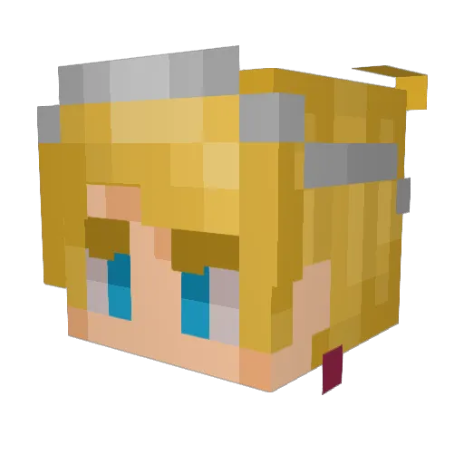 Apolloshmollo Minecraft avatar head, 3D render