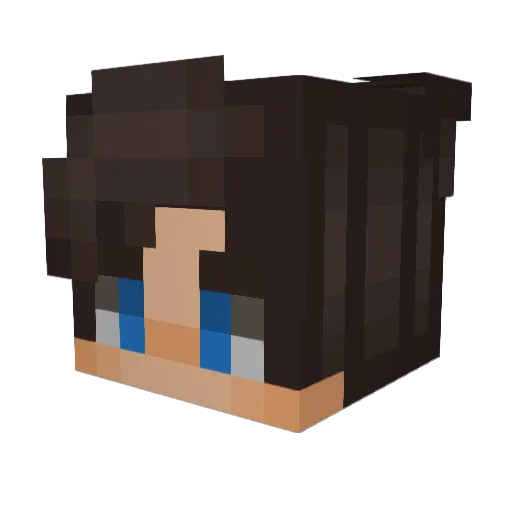 Apollotale Minecraft avatar head, 3D render
