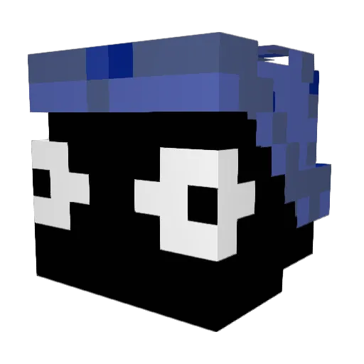 Apollouss Minecraft avatar head, 3D render