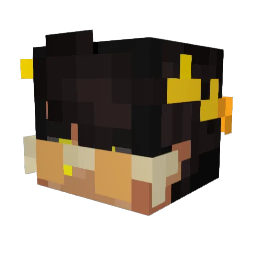 Apollozzz Minecraft avatar head, 3D render