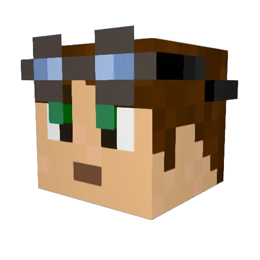 Apollymae Minecraft avatar head, 3D render