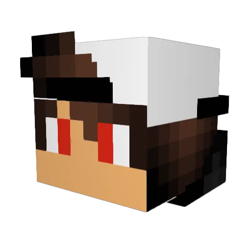 Apollyonns Minecraft avatar head, 3D render