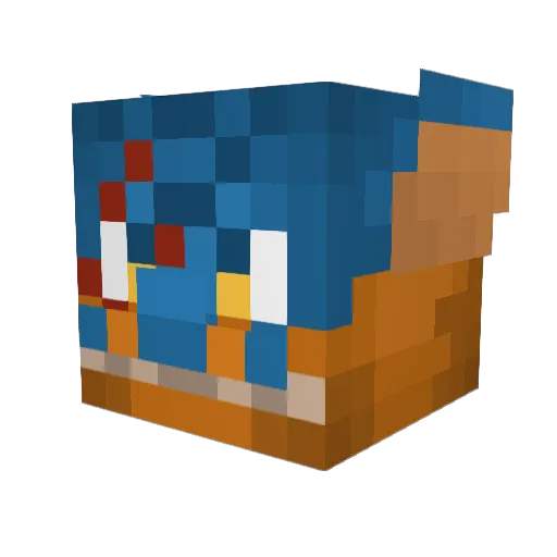 Apolo_NLM Minecraft avatar head, 3D render