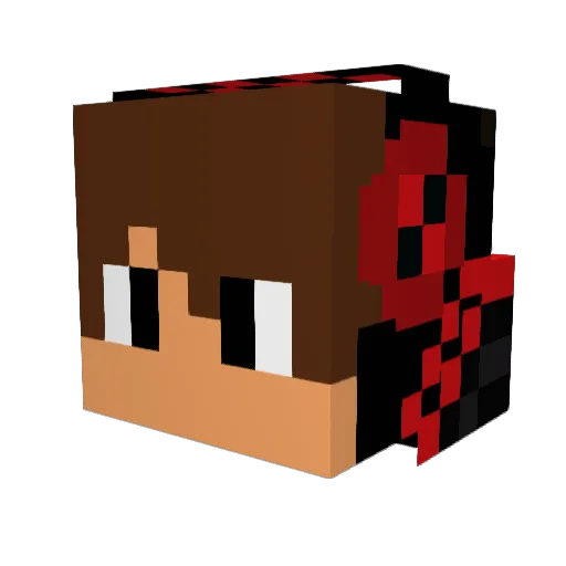 ApoloxDragon Minecraft avatar head, 3D render