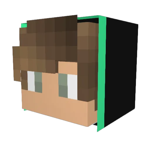 Apolsor Minecraft avatar head, 3D render