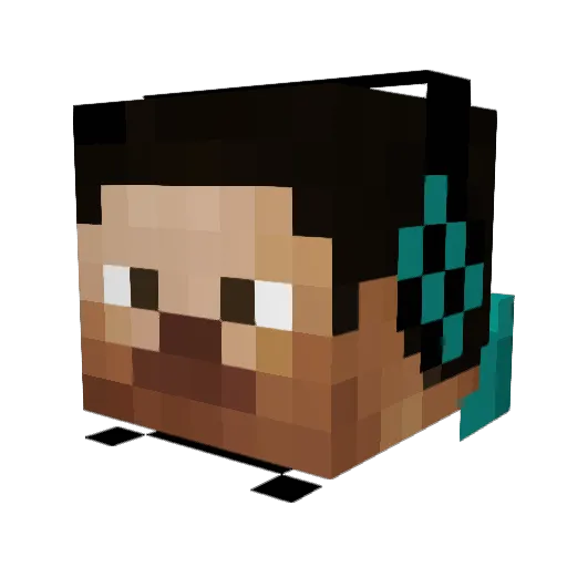 Apost30 Minecraft avatar head, 3D render