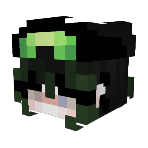 Apostille Minecraft avatar head, 3D render