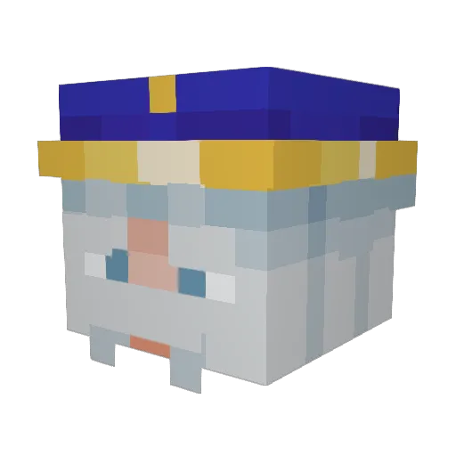 Apostlle Minecraft avatar head, 3D render