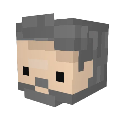 Apothecariusm Minecraft avatar head, 3D render