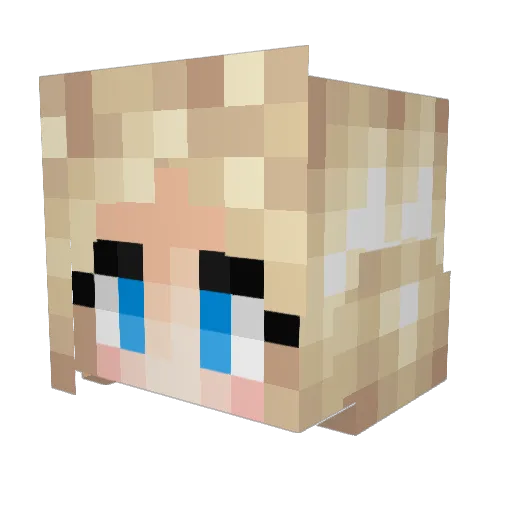 Apothekara Minecraft avatar head, 3D render