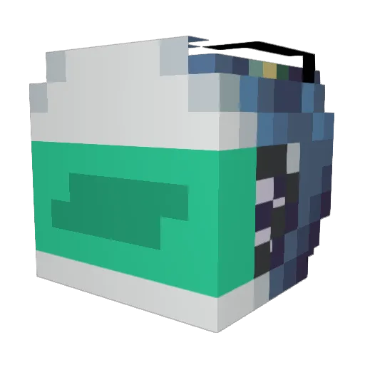 Apothekenhai Minecraft avatar head, 3D render