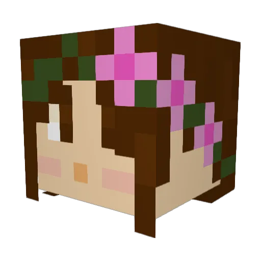 Apottik Minecraft avatar head, 3D render
