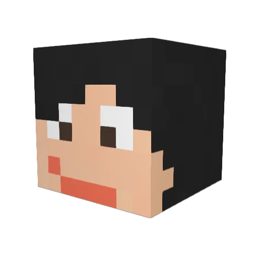 Appalina Minecraft avatar head, 3D render