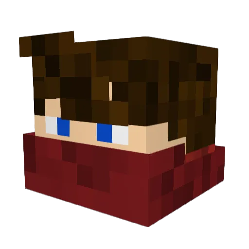 ApparentTryHard Minecraft avatar head, 3D render