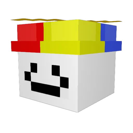 Apparent__ Minecraft avatar head, 3D render