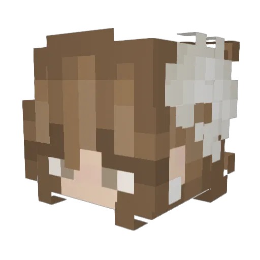 ApparentlyOlive Minecraft avatar head, 3D render