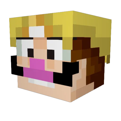 AppelAardbei Minecraft avatar head, 3D render