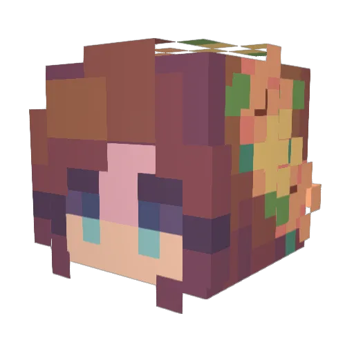 Appelsapple Minecraft avatar head, 3D render