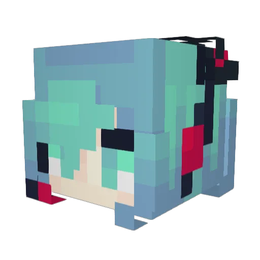 Appeltjeskoek Minecraft avatar head, 3D render