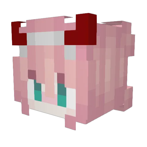 Applaudieren Minecraft avatar head, 3D render