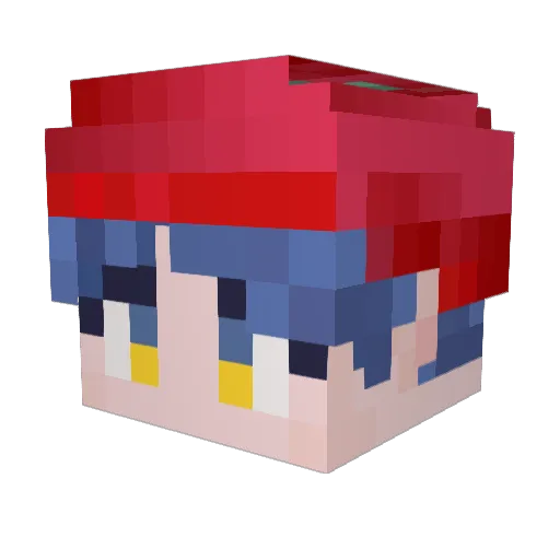 Apple0412 Minecraft avatar head, 3D render