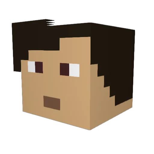 Apple1089 Minecraft avatar head, 3D render