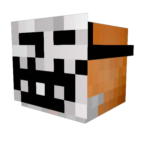 Apple2k17 Minecraft avatar head, 3D render