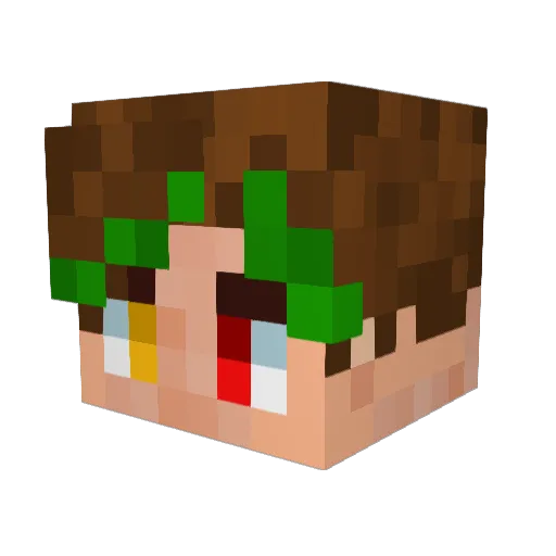 Apple755 Minecraft avatar head, 3D render