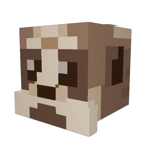 Apple821 Minecraft avatar head, 3D render