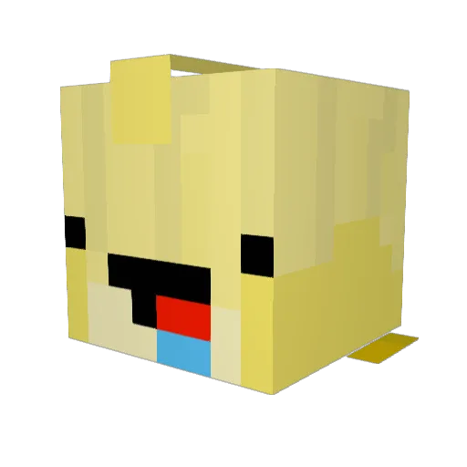AppleAndBanna Minecraft avatar head, 3D render