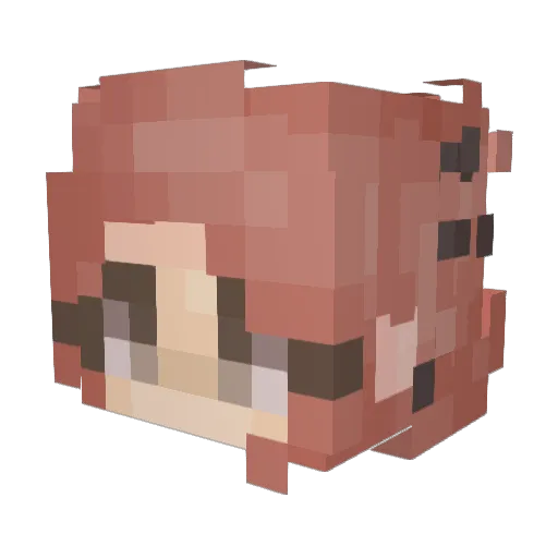 AppleBanana_ Minecraft avatar head, 3D render