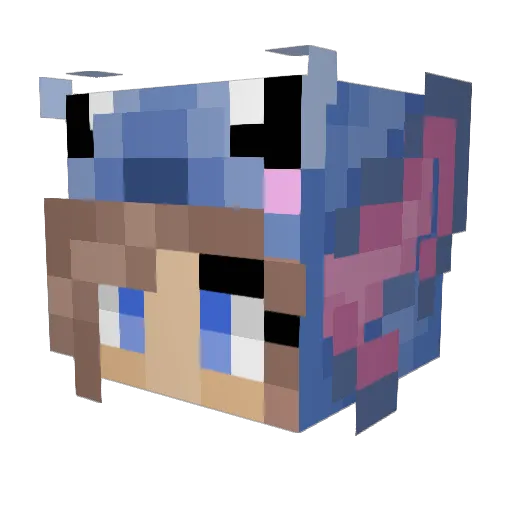 AppleBottoms Minecraft avatar head, 3D render