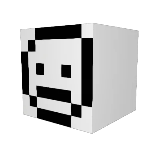 AppleCheek Minecraft avatar head, 3D render