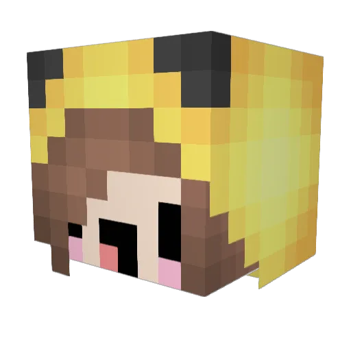 AppleChiu Minecraft avatar head, 3D render
