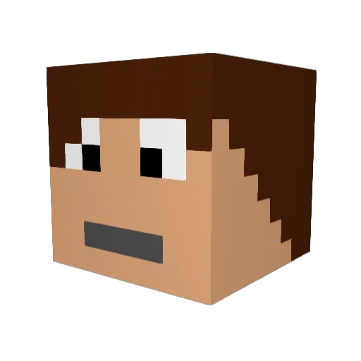 AppleCorez Minecraft avatar head, 3D render