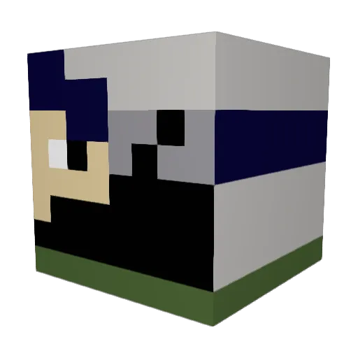 AppleDoss Minecraft avatar head, 3D render