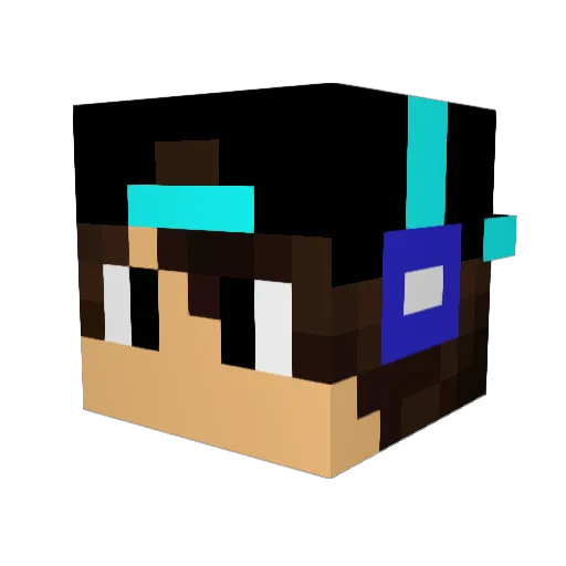 AppleFanZockt Minecraft avatar head, 3D render