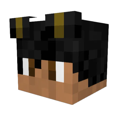 AppleFood Minecraft avatar head, 3D render