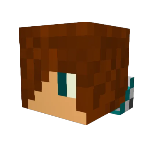 AppleFreak_2012 Minecraft avatar head, 3D render